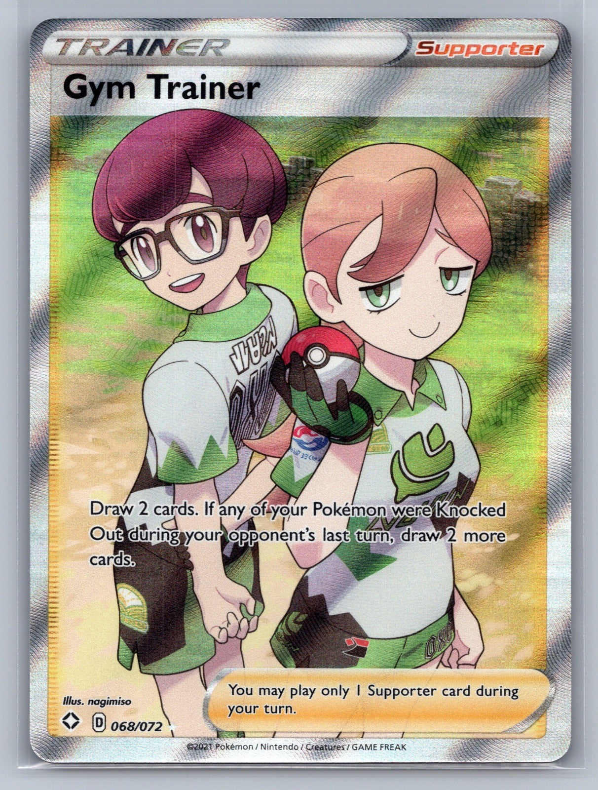Gym Trainer (Full Art) Holo Ultra Rare 068/072 Shining Fates NM