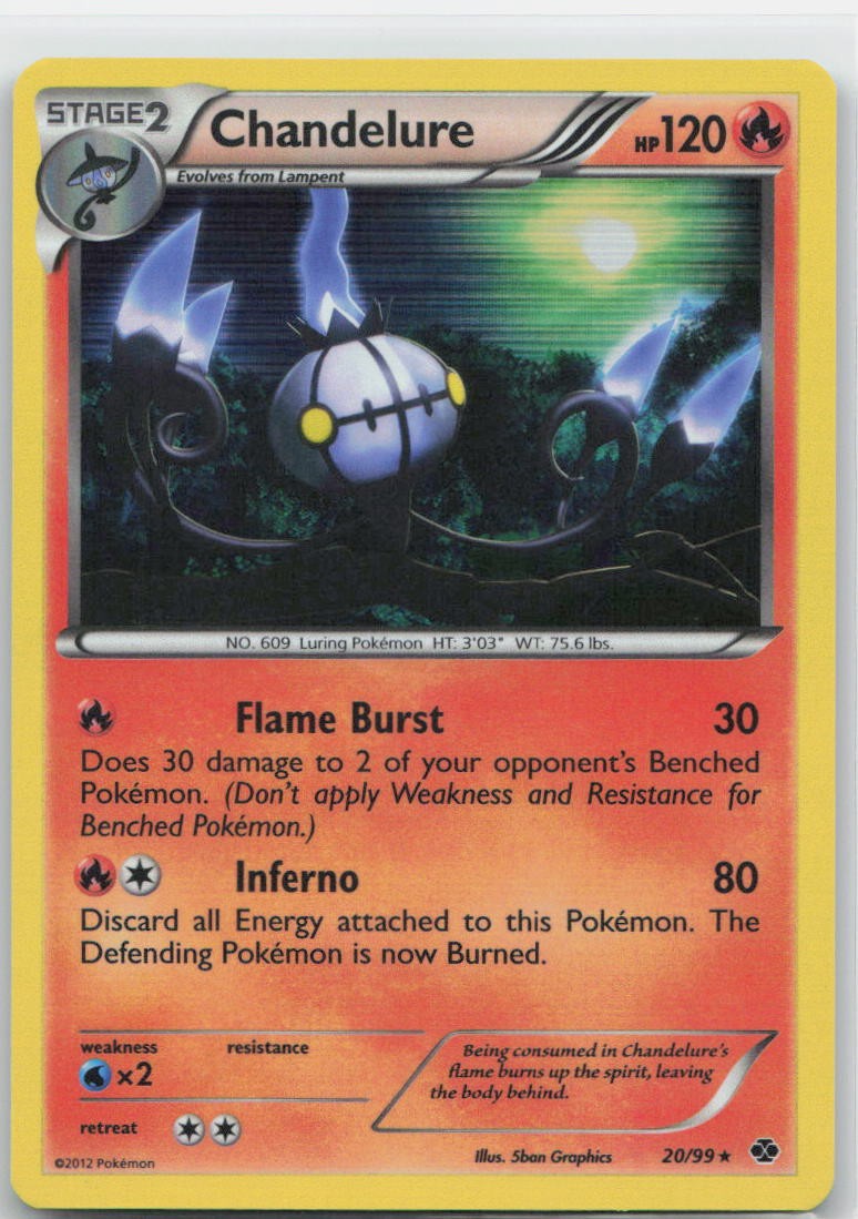Chandelure Holo Holo Rare 20/99 Next Destinies NM