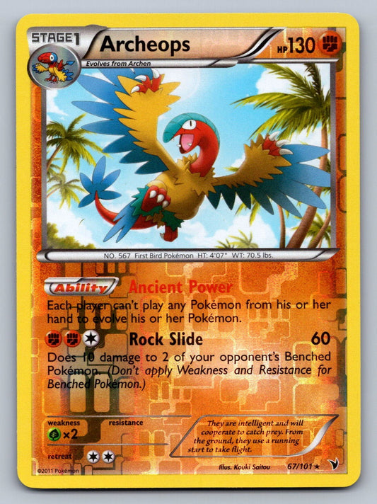 Archeops 67/101 Fighting Reverse Holo Noble Victories NM