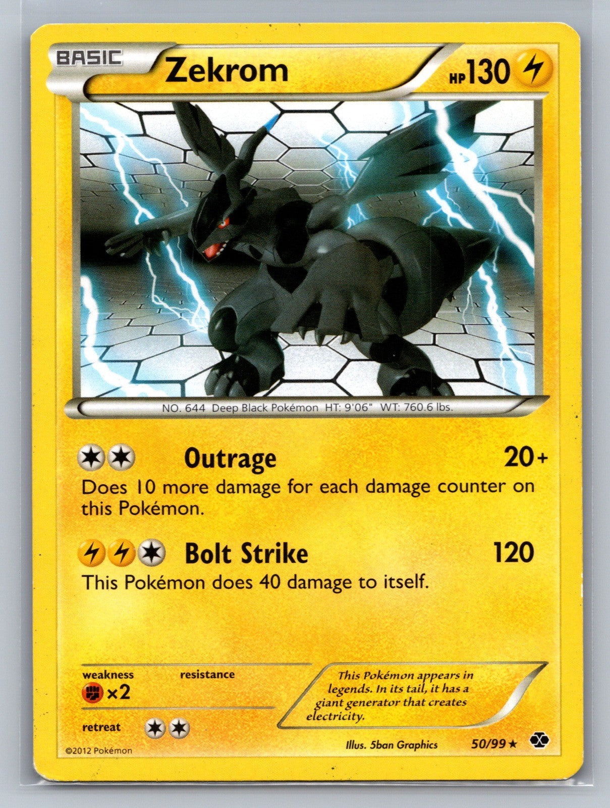 Zekrom Rare 50/99 Next Destinies LP