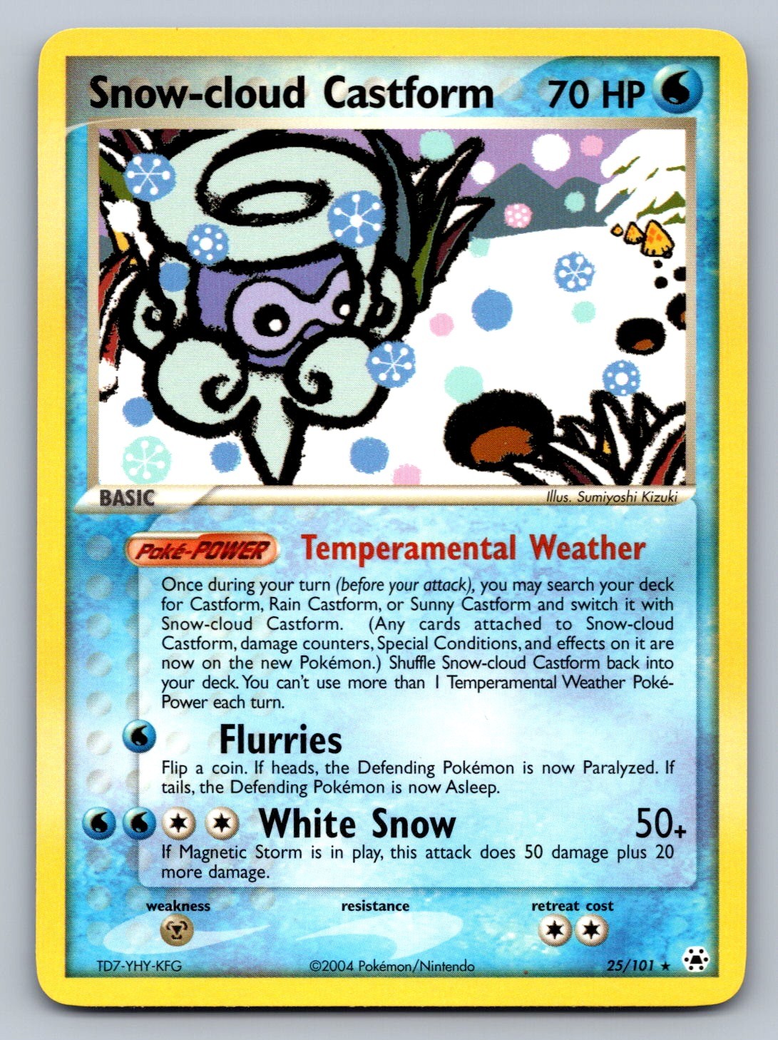 Snow-cloud Castform Rare 25/101 Hidden Legends NM