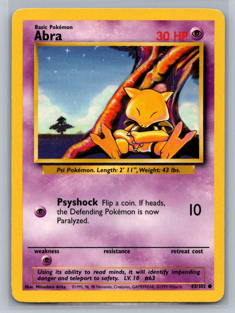 Abra Common 043/102 Base Set LP