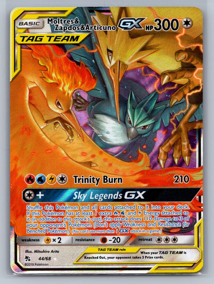 Moltres & Zapdos & Articuno GX Holo Ultra Rare 44/68 Hidden Fates NM
