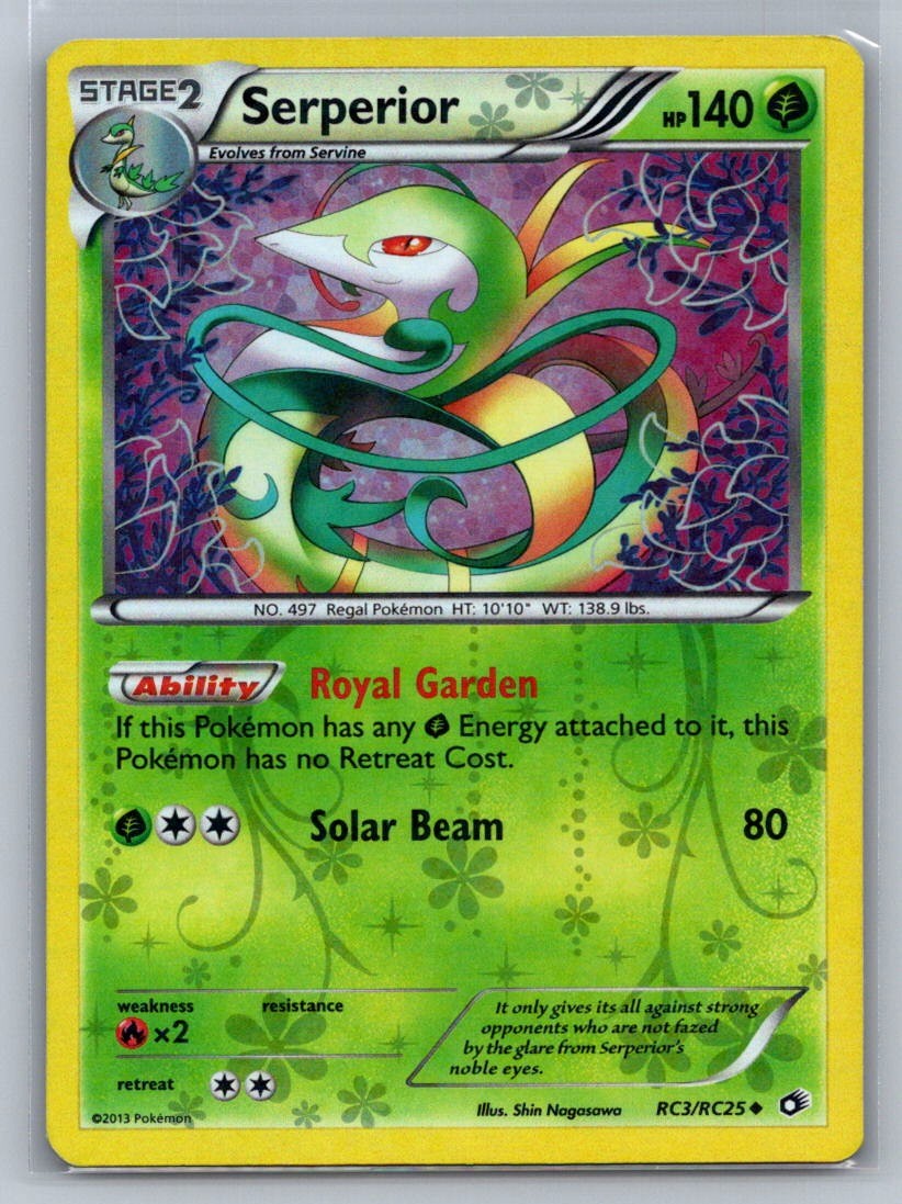 Serperior Holo Uncommon RC3/RC25 Legendary Treasures: Radiant Collection LP