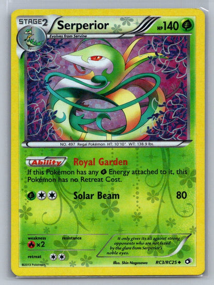 Serperior Holo Uncommon RC3/RC25 Legendary Treasures: Radiant Collection LP