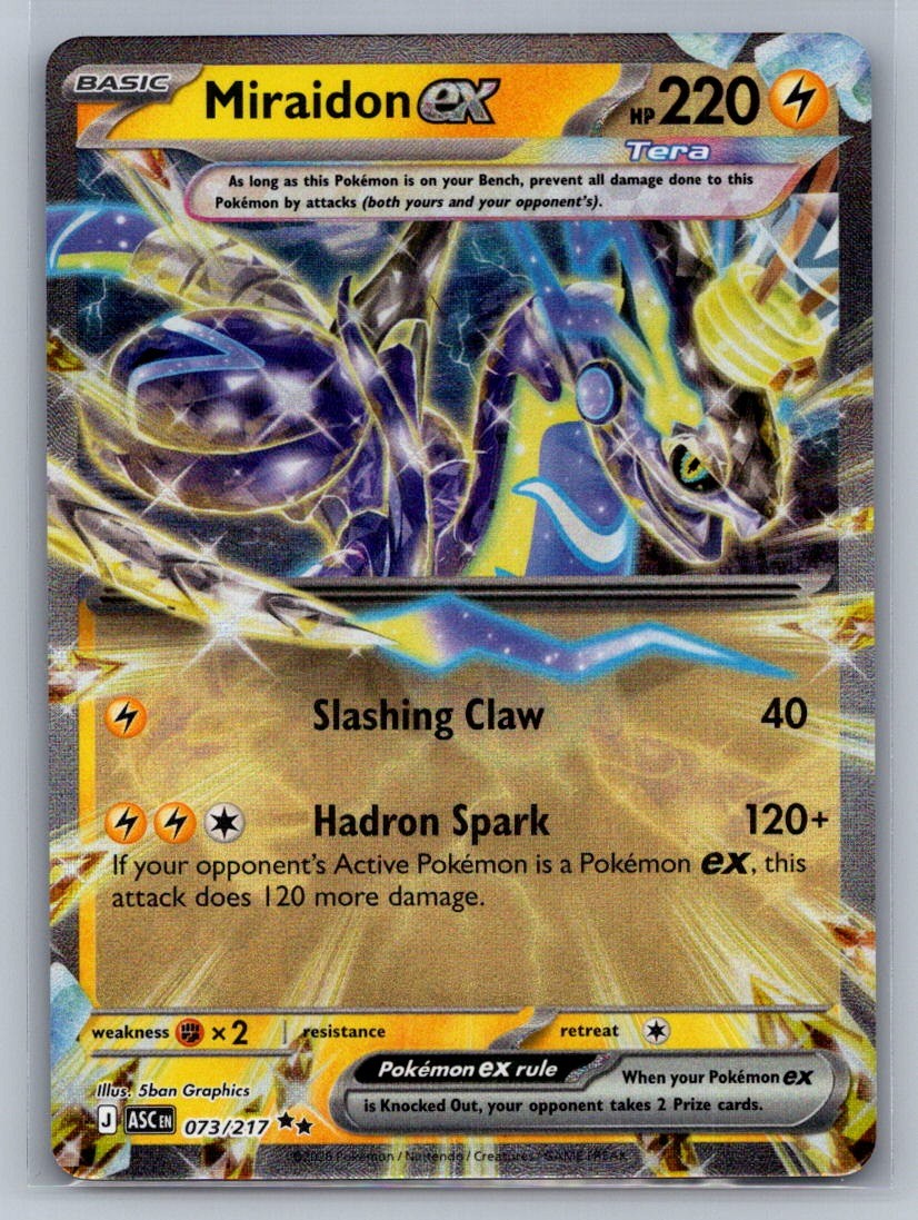 Miraidon ex Holo Double Rare 073/217 ME: Ascended Heroes NM