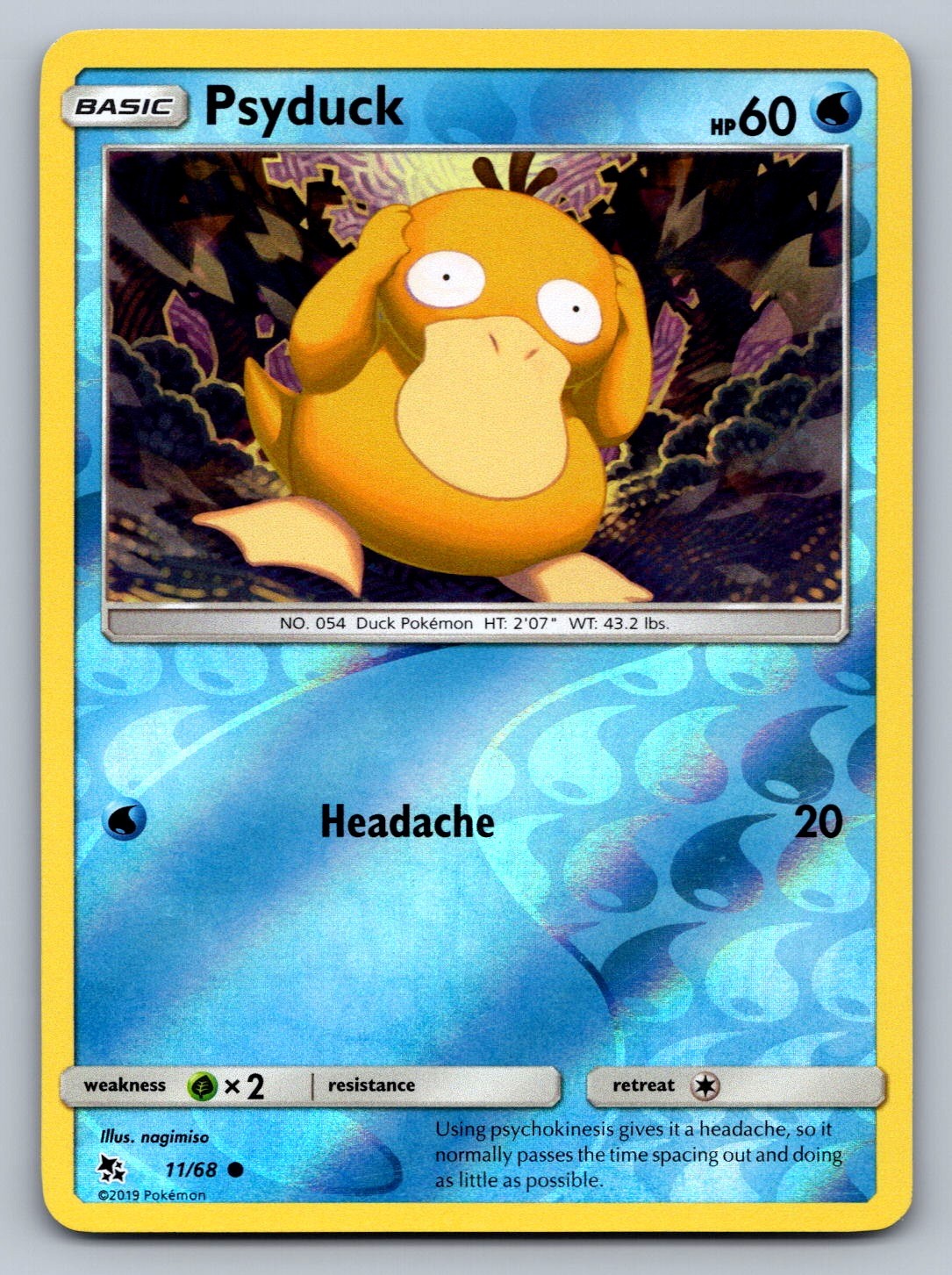 Psyduck Reverse Holo Common 11/68 Hidden Fates NM
