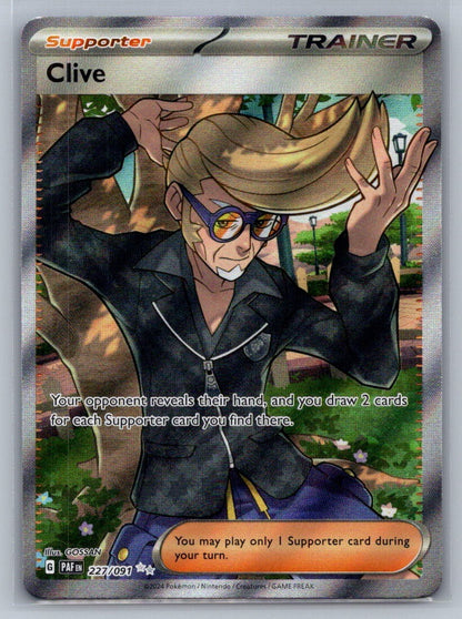 Clive - Holo Ultra Rare 227/091 SV: Paldean Fates NM
