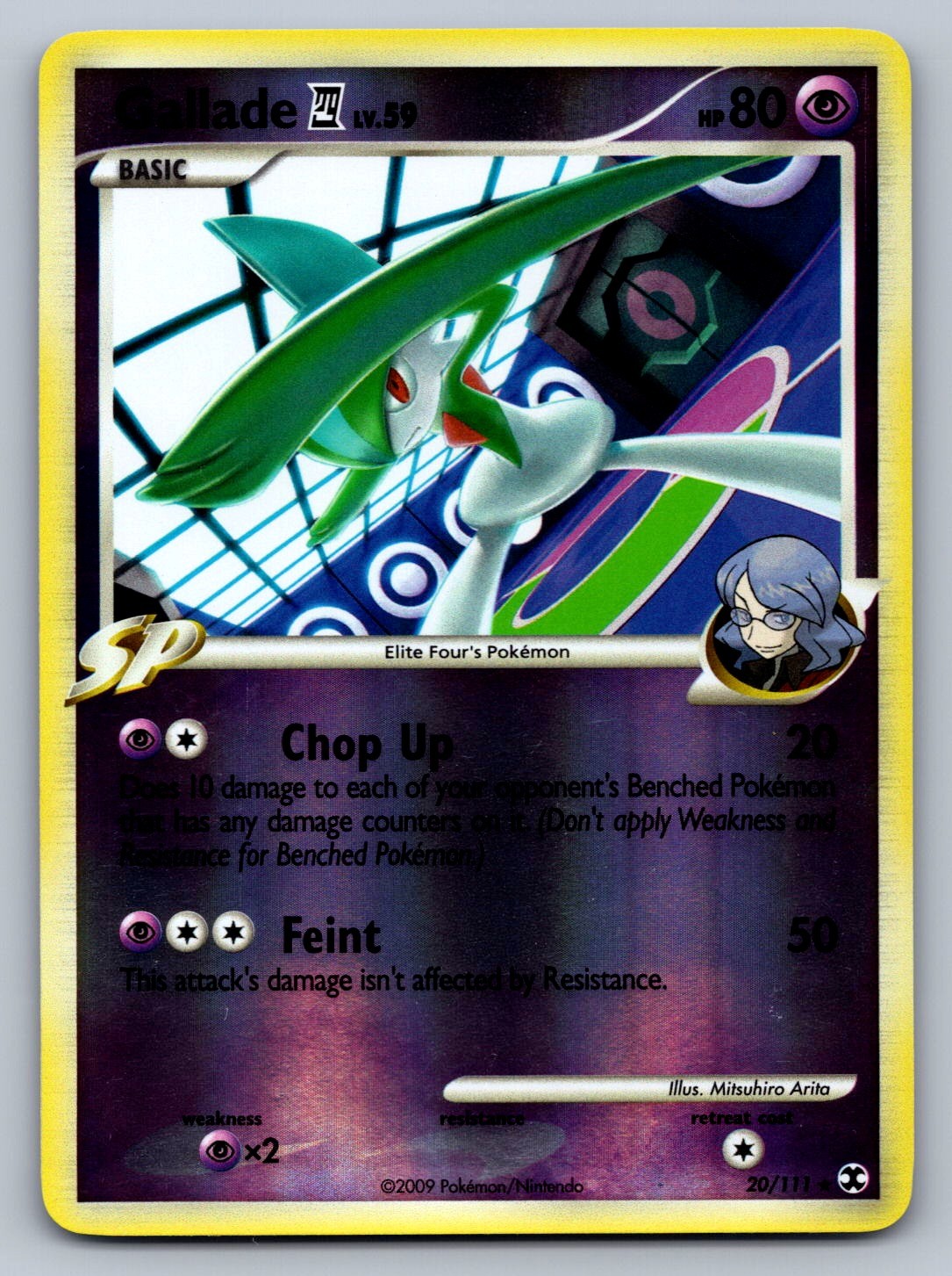 Gallade E4 Reverse Holo Rare 20/111 Rising Rivals NM