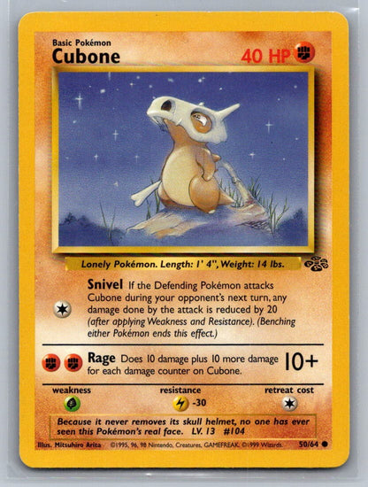 Cubone Unlimited Common 50/64 Jungle LP