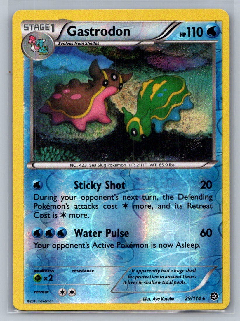 Gastrodon Reverse Holo Rare 29/114 XY - Steam Siege LP