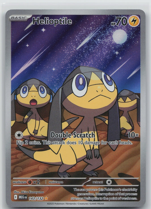 Helioptile - Holo Illustration Rare 143/132 ME01: Mega Evolution NM