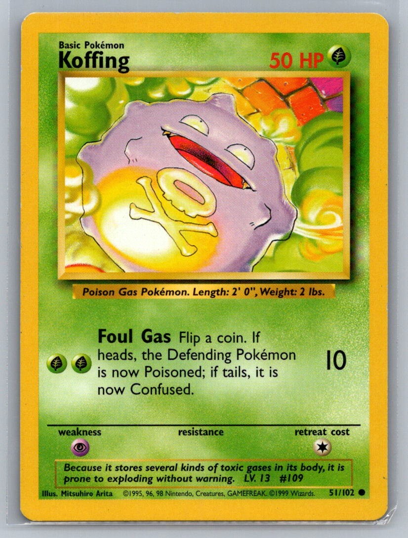 Koffing Common 051/102 Base Set LP