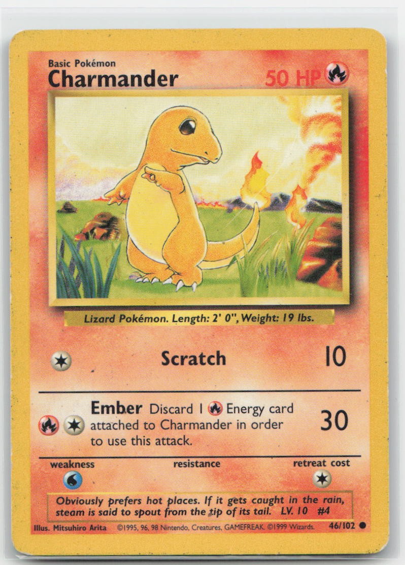 Charmander Normal Common 046/102 Base Set LP
