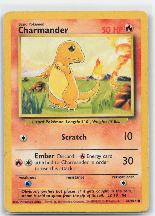 Charmander Normal Common 046/102 Base Set LP