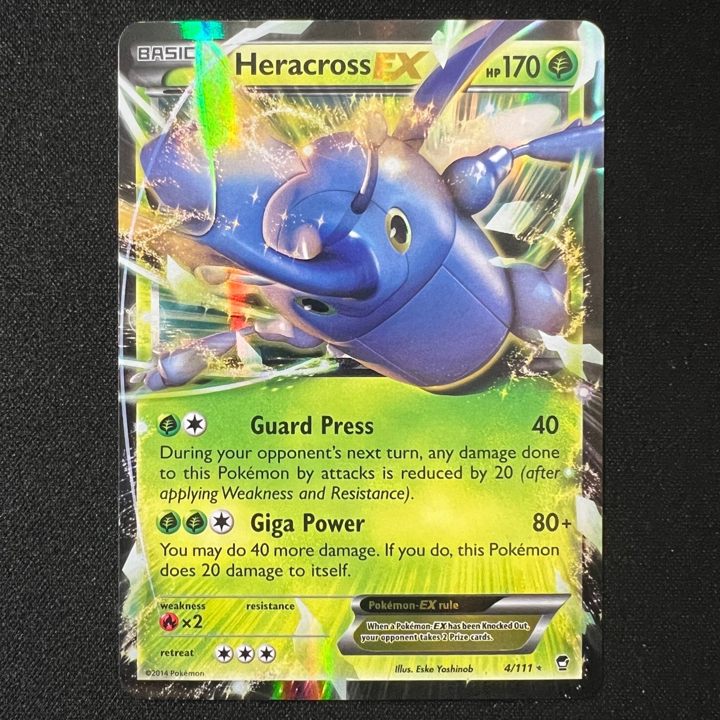 Heracross EX 4/111 – Furious Fists Ultra Rare Holo Pokemon Cards TCG LP