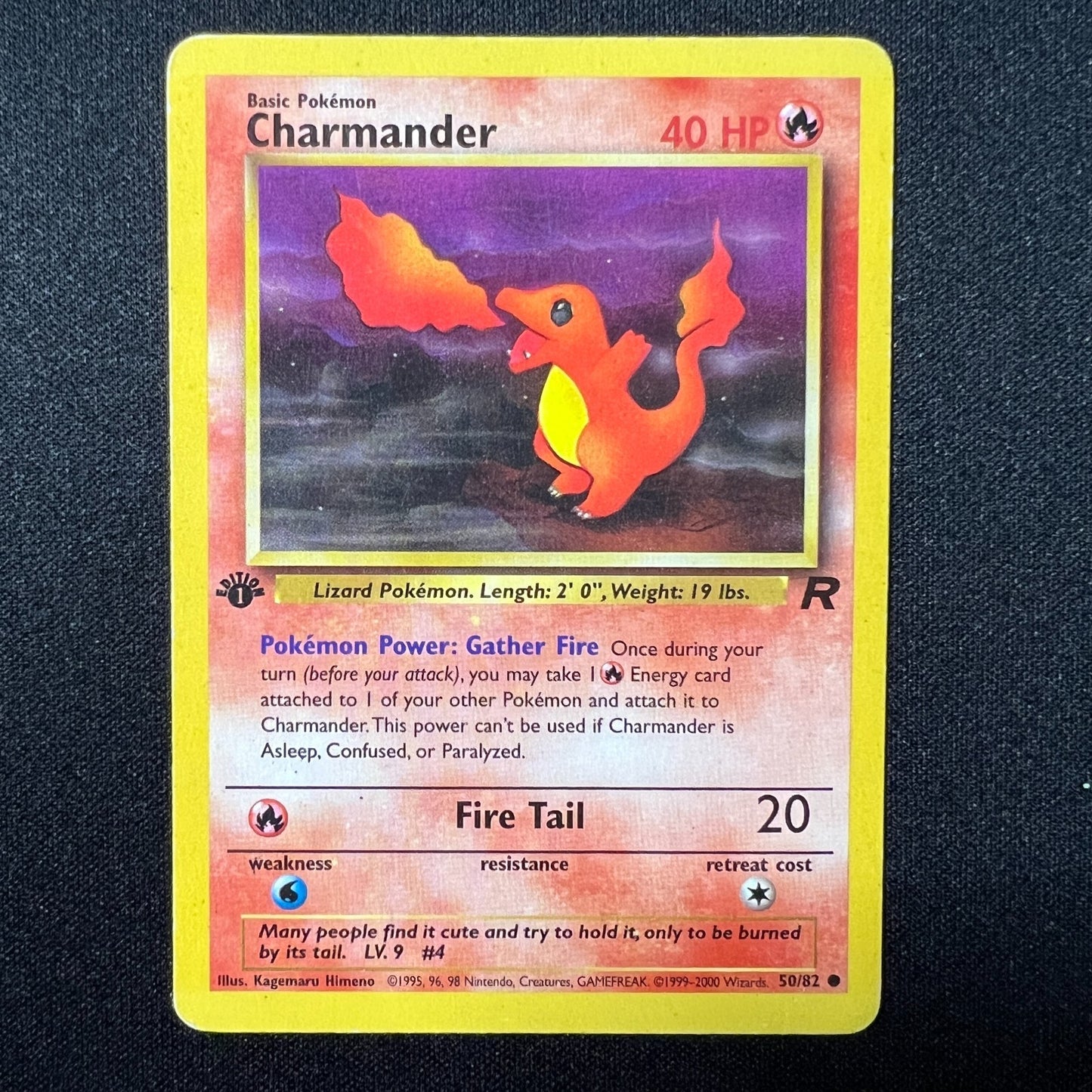 Pokemon Card Charmander 50/82 Team Rocket 1st Edition Vintage WOTC – MP
