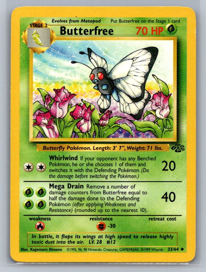 Butterfree Unlimited Uncommon 33/64 Jungle LP