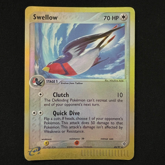 Swellow Reverse Holo Uncommon 45/97 Dragon MP
