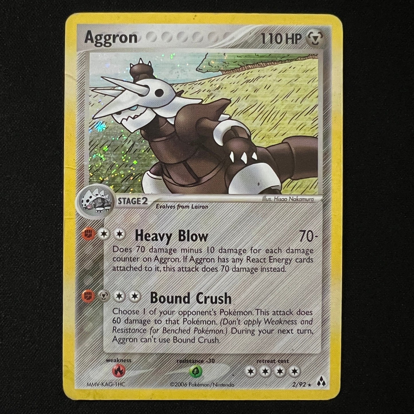 Aggron Holo Holo Rare 2/92 Legend Maker MP
