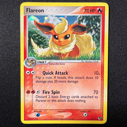 🔥 Flareon 2/17 Holo Foil - POP Series 3 - English Pokemon Cards TCG Rare - LP
