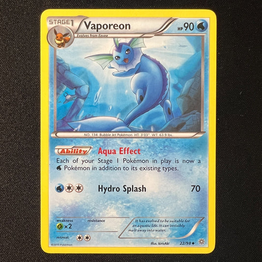 Vaporeon 22/98 – XY Ancient Origins Pokemon Cards TCG LP