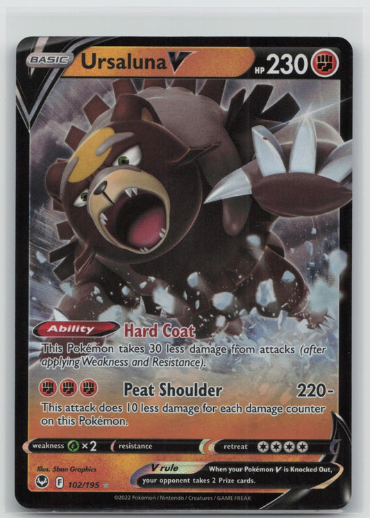 Ursaluna V Holo Ultra Rare 102/195 SWSH12: Silver Tempest NM