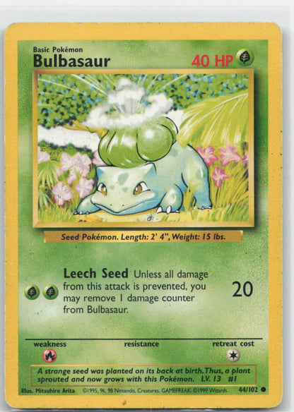 Bulbasaur Normal Common 044/102 Base Set MP