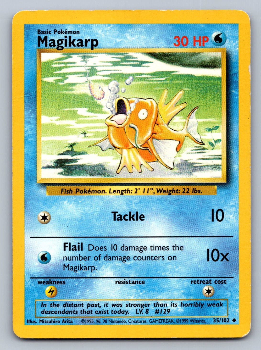 Magikarp Uncommon 035/102 Base Set NM
