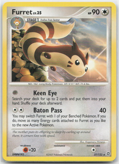 Furret Normal Rare 27/132 Secret Wonders LP