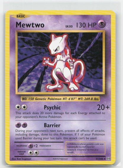 Mewtwo Normal Rare 51/108 XY - Evolutions NM
