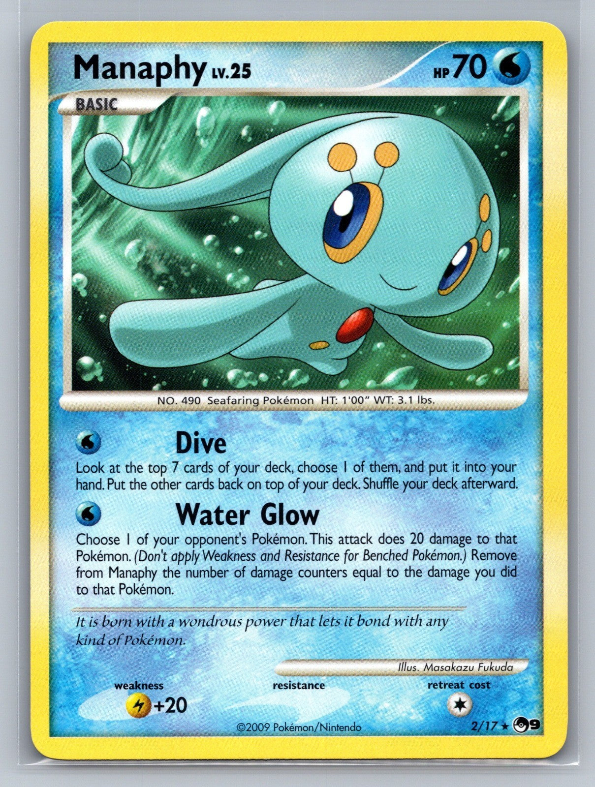Manaphy Rare 002/017 POP Series 9 LP