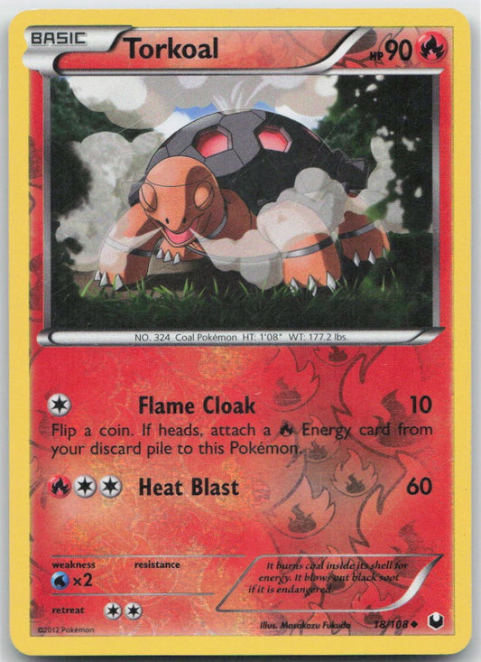Torkoal Reverse Holo Uncommon 18/108 Dark Explorers NM