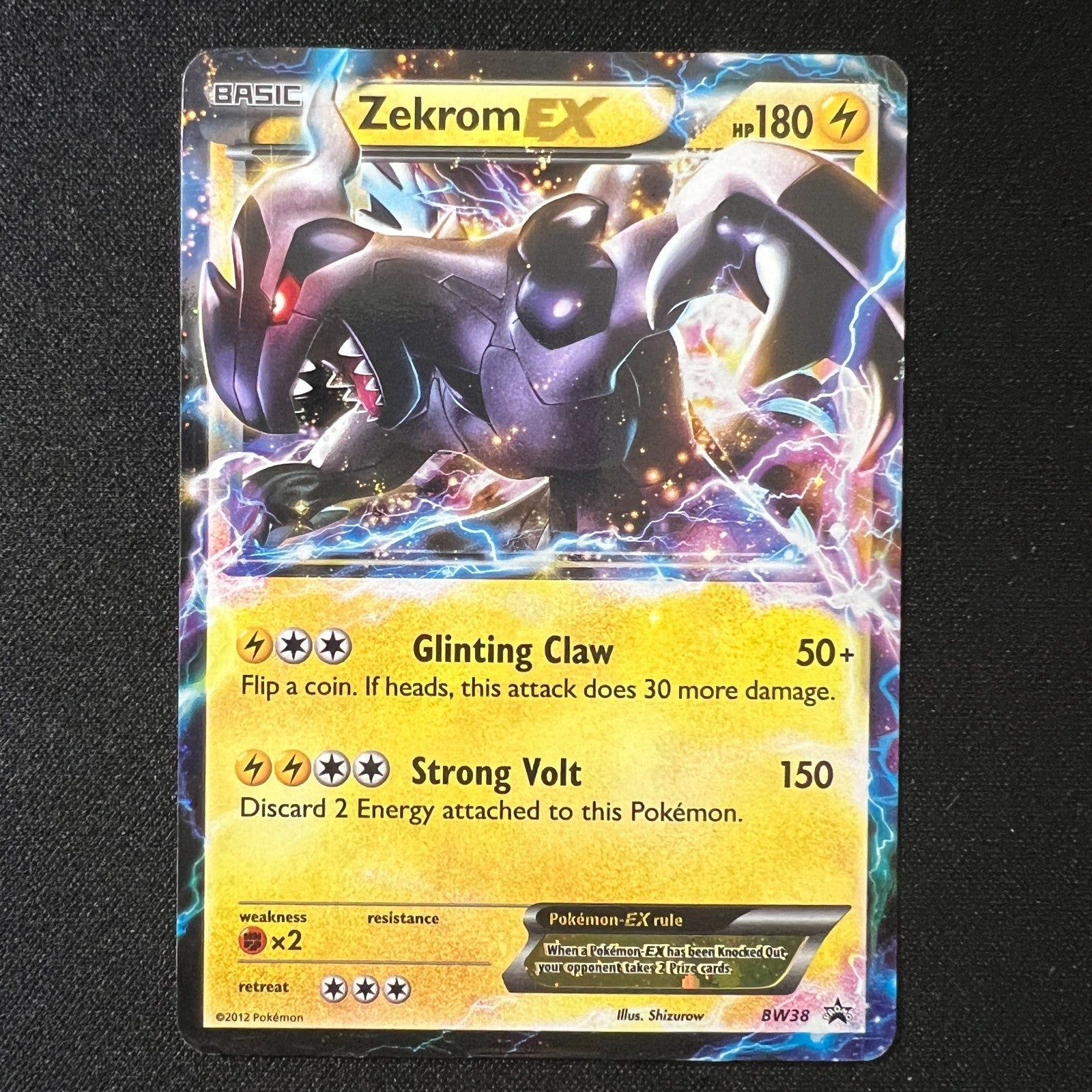 Zekrom EX BW38 – Black & White Black Star Promo Holo Pokemon Card TCG HP