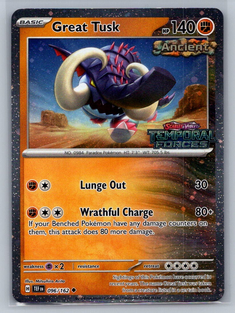 Great Tusk - (Temporal Forces Stamped) Holo Uncommon 096/162 NM