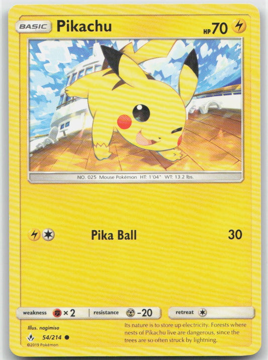 Pikachu Common 54/214 SM - Unbroken Bonds NM