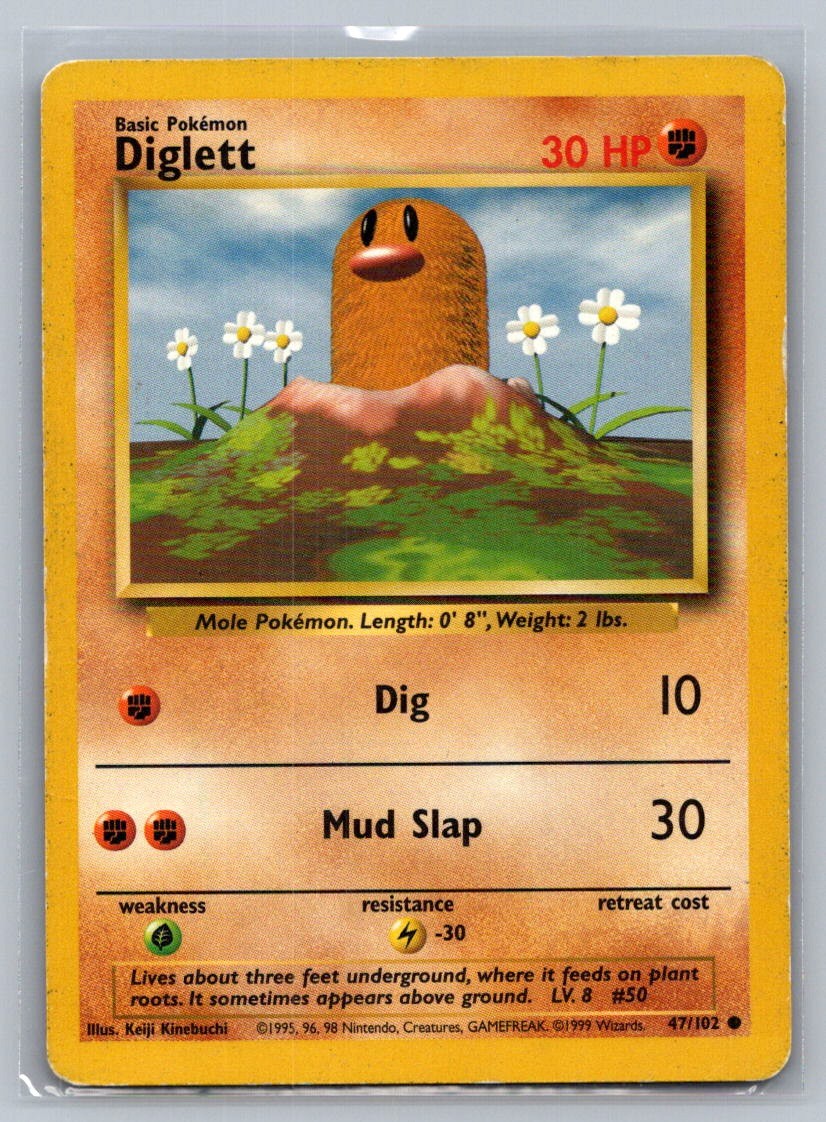 Diglett Common 047/102 Base Set LP