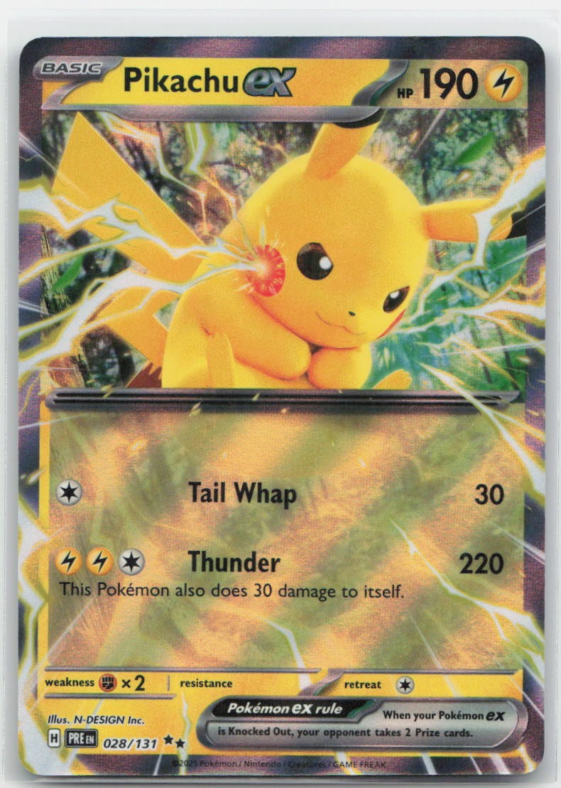 Pikachu ex - Holo Double Rare 028/131 SV: Prismatic Evolutions NM