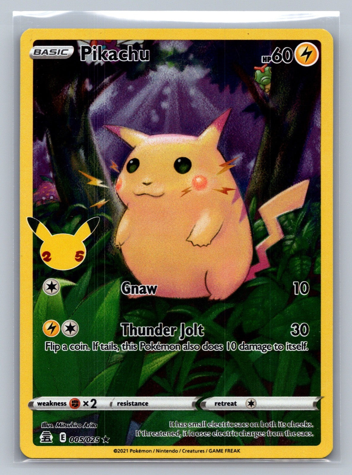 Pikachu Holo Rare 005/025 Celebrations NM