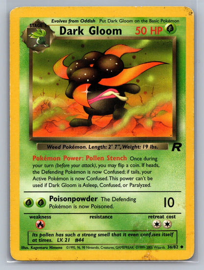 Dark Gloom Unlimited Uncommon 36/82 Team Rocket LP