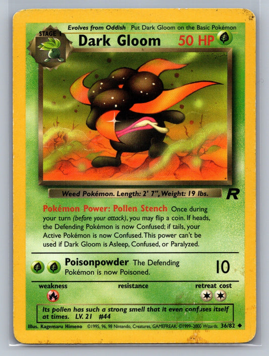 Dark Gloom Unlimited Uncommon 36/82 Team Rocket LP