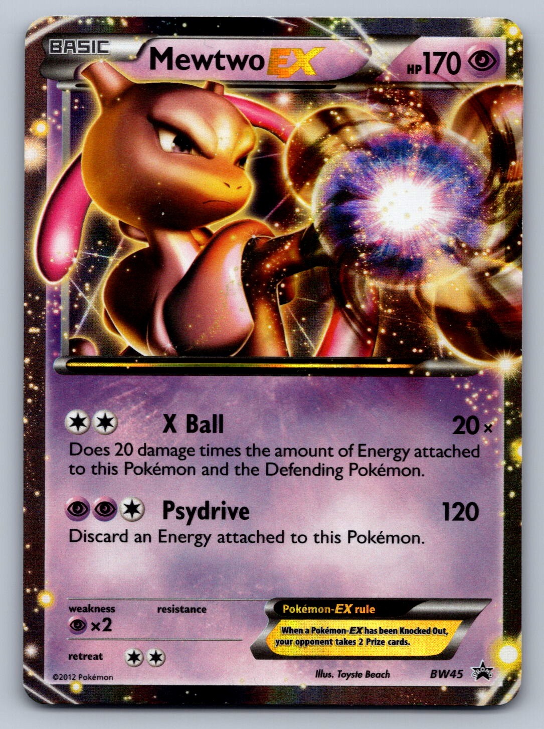 Mewtwo EX - Holo Promo BW45 Black and White Promos NM
