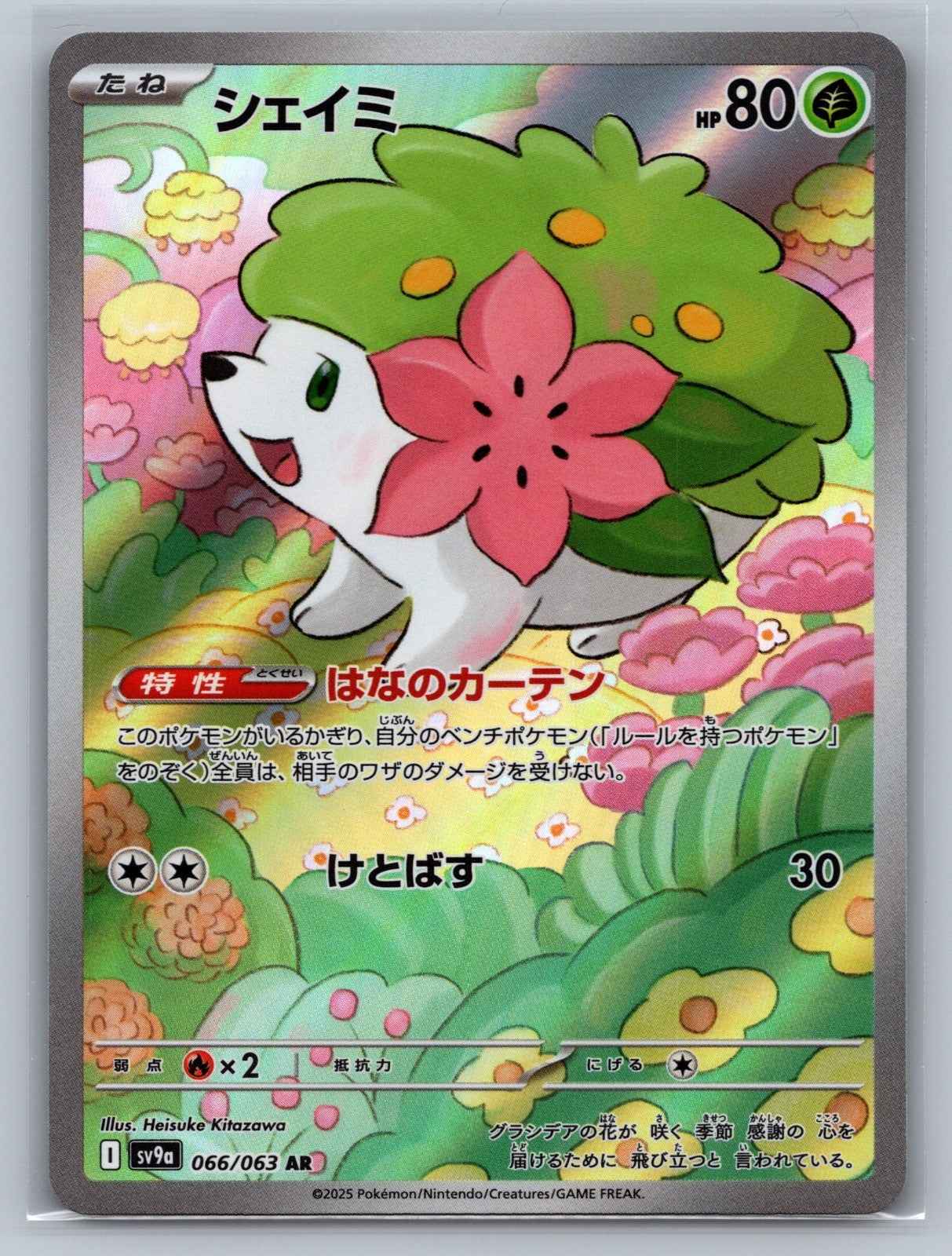 Shaymin Holo Art Rare 066/063 SV9a: Heat Wave Arena NM