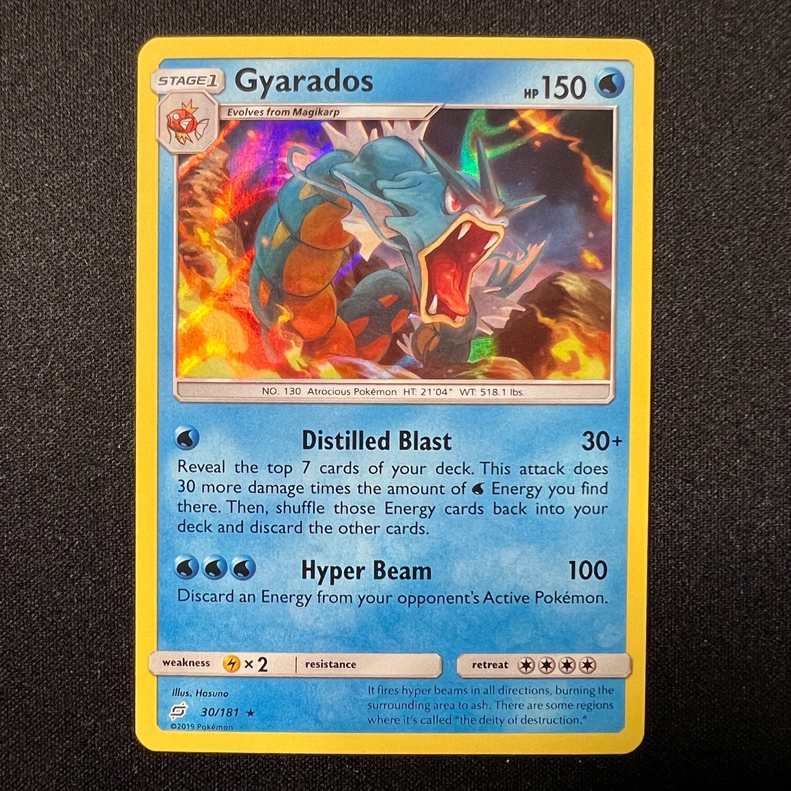 Gyarados 30/181 Holo Rare 2019 Sun Moon Team Up – Pokemon Cards TCG LP