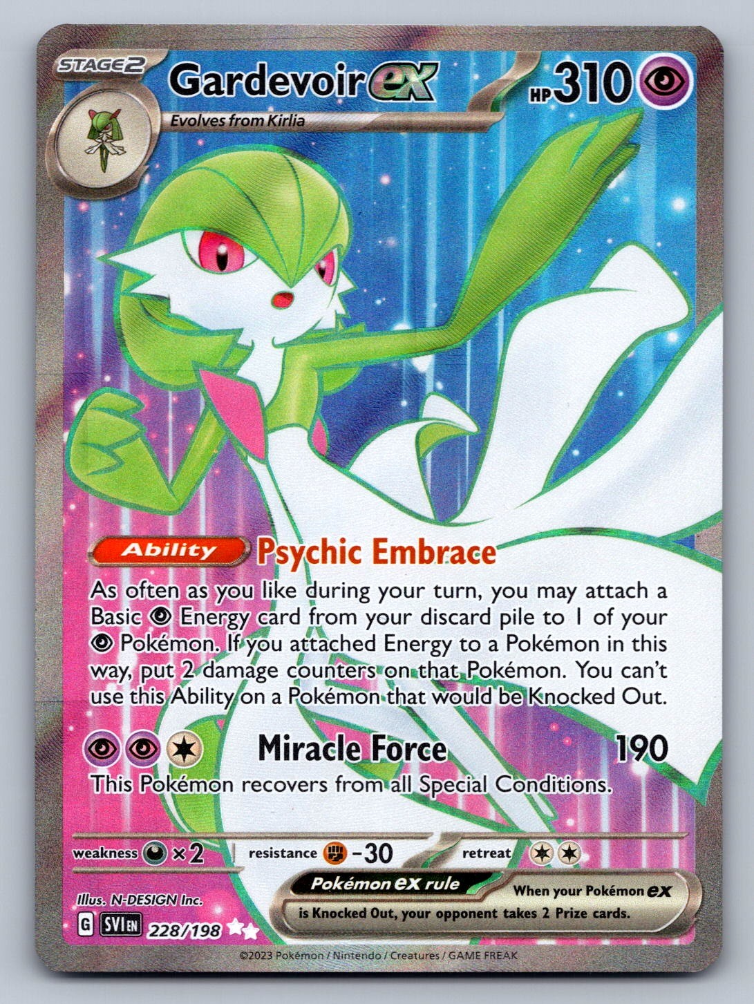 Gardevoir ex 228/198 Psychic Holo SV01: Scarlet & Violet Base Set LP