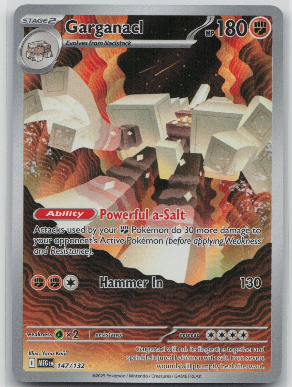 Garganacl Holo Illustration Rare 147/132 ME01: Mega Evolution NM