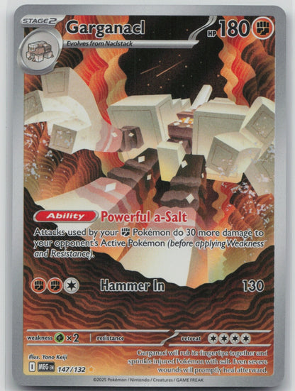 Garganacl Holo Illustration Rare 147/132 ME01: Mega Evolution NM