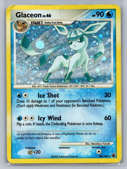 Glaceon - 20/100 (DP Majestic Dawn) Holo Holo Rare 020/100 Deck Exclusives HP