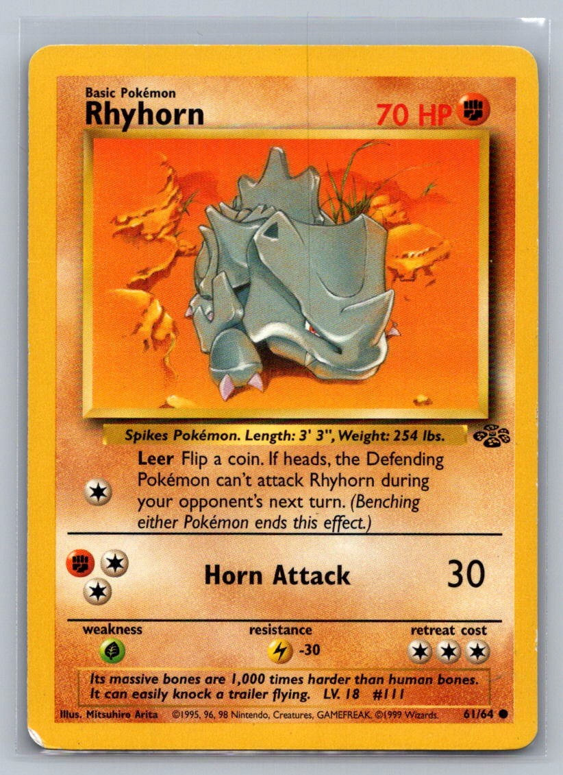 Rhyhorn Unlimited Common 61/64 Jungle LP