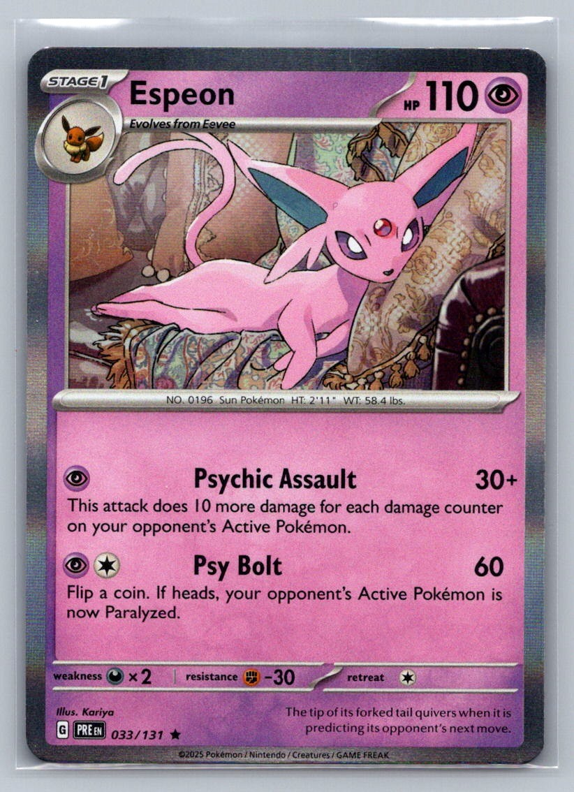 Espeon Holo Rare 033/131 SV: Prismatic Evolutions NM